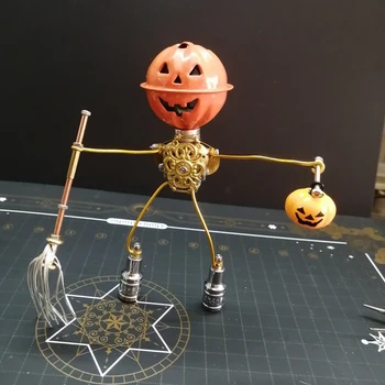Хэллоуин Тыква Пугало DIY Металлическая сборка Наборы моделей в стиле стимпанк Механическая 3D игрушка-головоломка для подростков Подарок взрослым 2