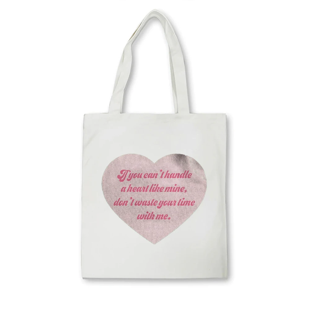 Розовая милая женская сумка через плечо Martinez heart в форме сердца, подарок Мелани поклонникам: экологичная холщовая сумка K-12 Изображение 5