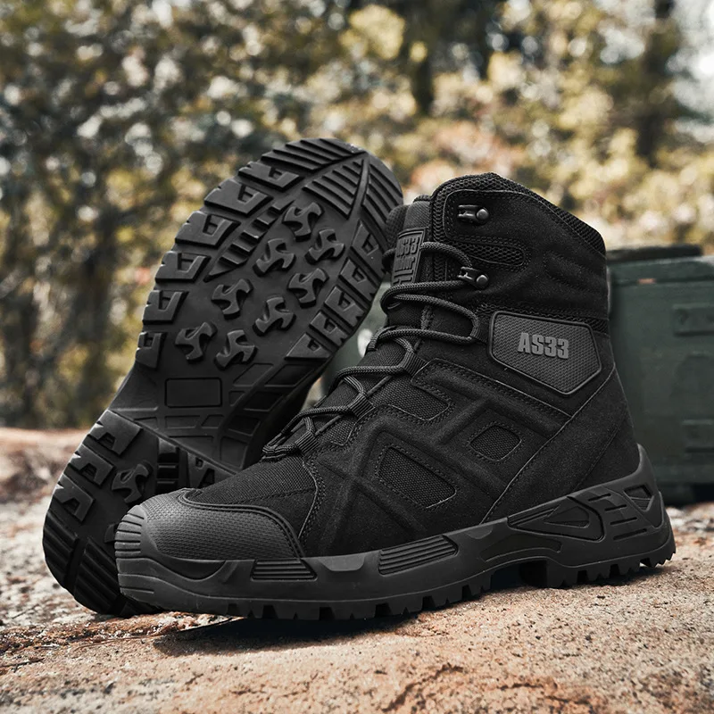 Мужская походная тренировочная обувь, армейские ботильоны для пустыни, уличные новые армейские тактические ботинки, мужские летние альпинистские военные походные ботинки. Изображение 4