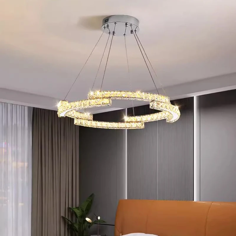 Современные хрустальные люстры внутреннее освещение Потолочный светильник подвесные светильники светодиодные люстры для гостиной внутреннее освещение Изображение 5