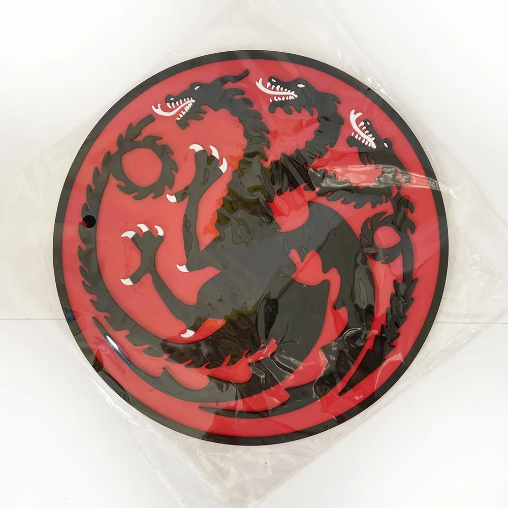 Силиконовый Коврик для кальяна Red Three Headed Dragon, Круглое Защитное Стекло Narguile, Подставка для кальяна, Аксессуары для кальяна Изображение 3
