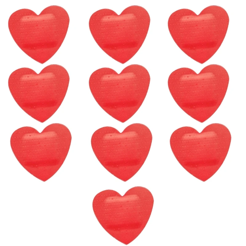 10шт Лейкопластырь, Клейкие бинты в форме сердца, Тканевые бинты, бинты для гемостаза, водонепроницаемые Изображение 1