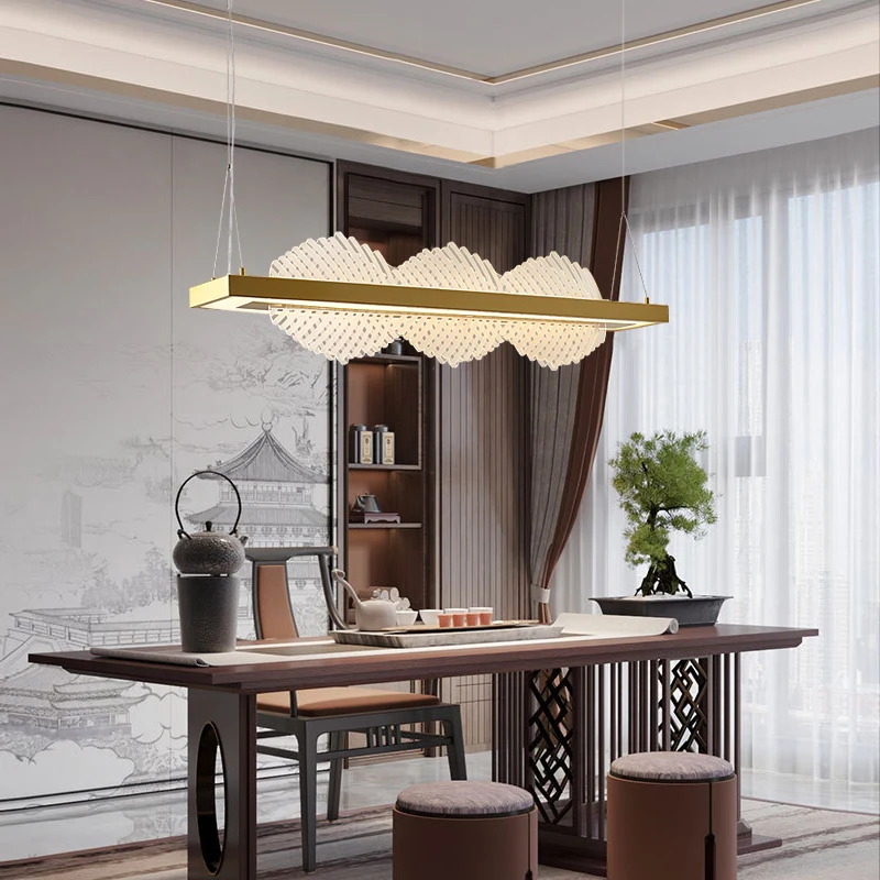 Современный подвесной светильник SOFITY LED, китайский Креативный дизайн Простоты, Золотая потолочная люстра для домашнего Чайного домика, столовой Изображение 1