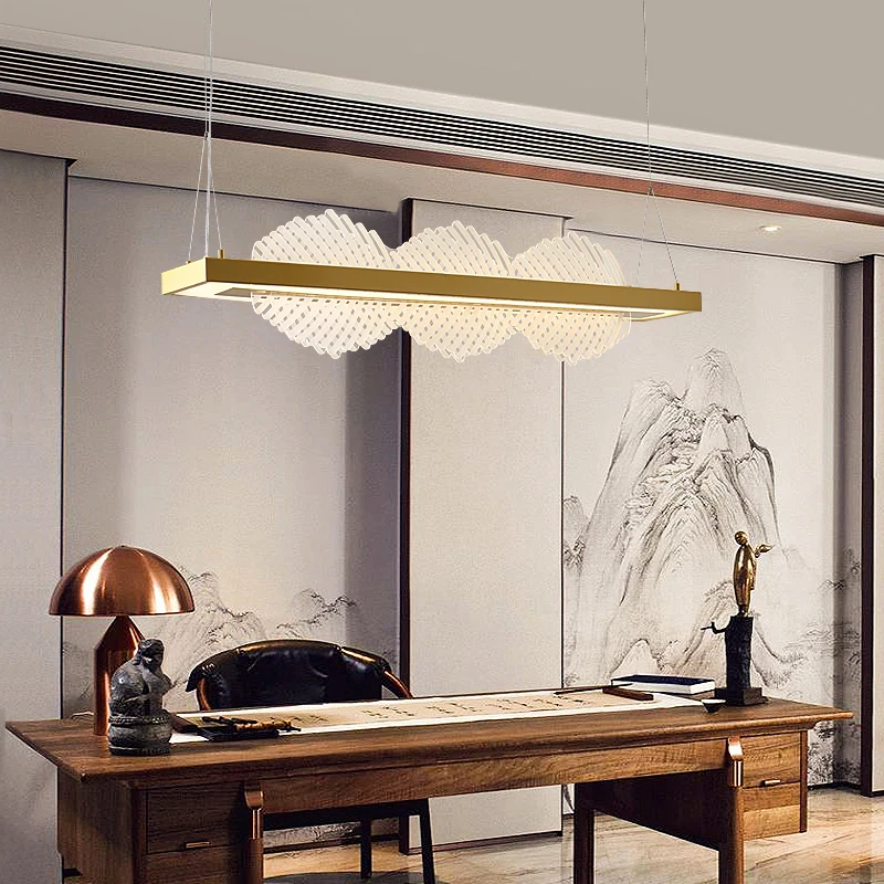 Современный подвесной светильник SOFITY LED, китайский Креативный дизайн Простоты, Золотая потолочная люстра для домашнего Чайного домика, столовой Изображение 2