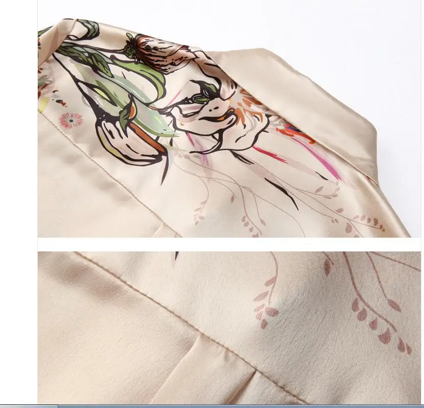 Рубашка с принтом, женские модные рубашки с длинными рукавами и цветочным рисунком, женский топ Изображение 5