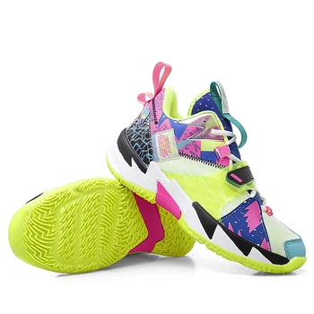 2023 Брендовая баскетбольная обувь для взрослых, детские кроссовки для девочек и мальчиков, высококачественная дышащая спортивная обувь, детские кроссовки для бега с мягкой подошвой