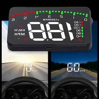 EOBD Автомобильный GPS HUD Универсальный OBD2 Дисплей с крупным шрифтом, отображающий скорость вращения, Сигнализацию напряжения, Цифровой Спидометр, автомобильный Аксессуар 1