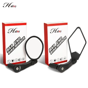 Hafny Оригинальные Торцевые Зеркала Велосипедного Руля Поворотное Зеркало Заднего Вида Для Дорожного Велосипеда MTB Велоспорт Стальная Линза Слепое Пятно Безопасное Зеркало 1