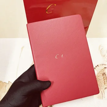 MBS Красного цвета, классическая кожа и качественная бумага, тщательно обработанный роскошный блокнот для письма CT, стильный 146 размер 1