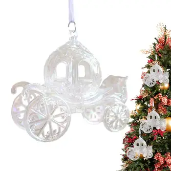 Акриловая подвеска в виде Рождественской елки, сверкающие драпировки, Декор в виде каретки, Рождественская подвеска для штор на окнах в виде Рождественской елки