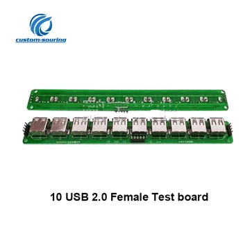 Бесплатная доставка, 10 тестовых панелей USB 2.0 для женщин, универсальная плата USB с разъемом 1