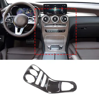 Для Mercedes Benz C CLASS W205 GLC X253 2015 - 2019, Внутренняя отделка из черного дерева, центральное управление, панель переключения передач, Декор, отделка крышки 1