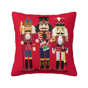 Игрушечный солдатик щелкунчик, рождественский подарок, чехол для подушки, бархатные подушки в скандинавском стиле 1