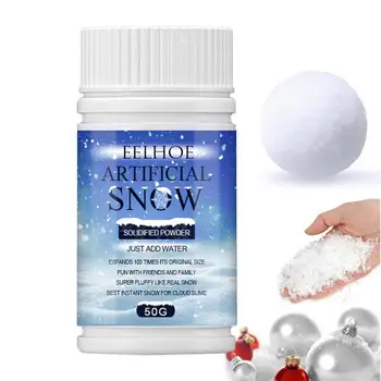 Искусственный снежный порошок, зимний Мгновенный Искусственный Снежный порошок, королева Рождественской вечеринки, Украшения для детских игрушек, подарки, искусственный снег 1