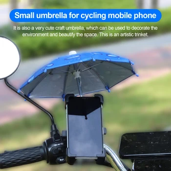 Мини-зонт от солнца для телефона, держатель для телефона, зонтик, Дождевик для телефона, мотоцикла, велосипеда 1