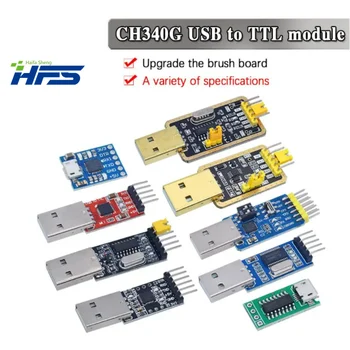 Модуль CH340, USB к TTL CH340G, CH340G, с небольшой платой для проволочной щетки, микроконтроллер STC, USB к последовательному интерфейсу Вместо PL2303 1