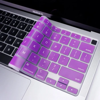 Мягкая обложка клавиатуры для Macbook Air 13 2020 M1 A2337 A2179 ЕС США Крышка клавиатуры Силиконовая водонепроницаемая защитная пленка 1