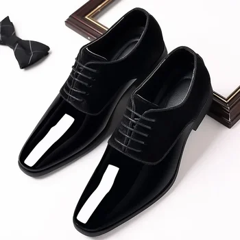 Скидка Мужская кожаная повседневная обувь, мужская летняя брендовая удобная обувь на плоской подошве 2023 года, модные кроссовки, мужские оксфорды на шнуровке, обувь > Туфли < Mir-kp.ru 11