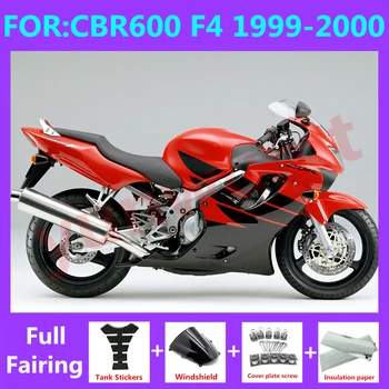Новый ABS Мотоцикл Весь комплект обтекателей подходит для CBR600 F4 CBR 600 99 00 CBR600F4 1999 2000 кузов полный комплект обтекателей красный черный 1