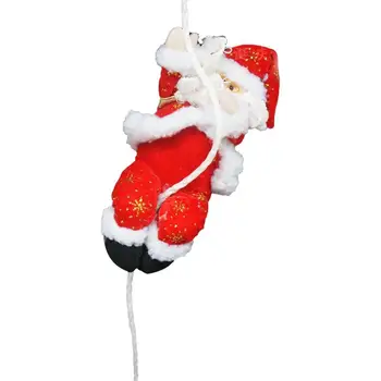 Портативный Лазающий Санта По веревке, Прочный Санта Клаус, Рождественская Елка, Настенные Подвески, высококачественная Лазающая Кукла Санта, Игрушка 1