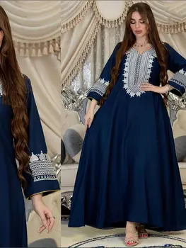 Рамадан Марокко Турция мусульмане Ближнего Востока Роскошное модное женское новое платье Юго Восточная Азия Дубай Расшитый халат 1