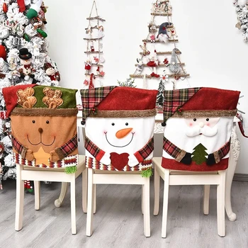 Рождественский декоративный набор стульев Набор табуретов Новый чехол для кукольного стула Европейская и американская декоративная мебель для дома 1