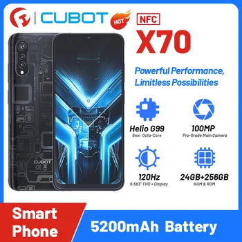 Смартфон Cubot X70 12 ГБ + 256 ГБ, 100 Мп, Helio G99, 120 Гц, 6,583 