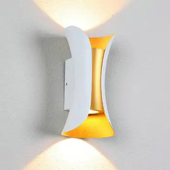 Современный светодиодный настенный светильник мощностью 15 Вт с регулируемой яркостью, бра, наружное освещение крыльца, верхнее и нижнее освещение, светодиодный настенный светильник AC85v-265V 1