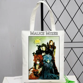 Сумка для покупок Malice Mizer, сумка для покупок bolsa bolsas de tela, сумка для переработки, сумка для покупок, сумка-тоут, складная ткань на заказ