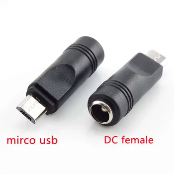 Штекер DC 5,5 * 2,1 мм от розетки до Micro USB, разъем для преобразователя питания, разъем адаптера зарядного устройства для ноутбука / планшета/ мобильного телефона 1