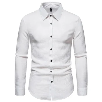 2023 Мужская повседневная рубашка с длинным рукавом в стиле ретро, персонализированный топ, модная рубашка корейской версии 2