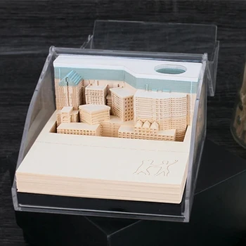 3D Блокноты Для Заметок Ночь В Городе Новинка Винтаж DIY Креативные Бумажные Украшения Для Заметок Подарки Для Друзей Канцелярские Принадлежности 2