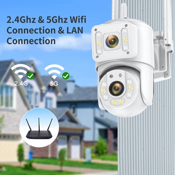 5G Wifi IP-Камера HD 6 /8MP IR Полноцветная Защита Безопасности Ночного Видения Наружная Беспроводная Камера Наблюдения AI Отслеживание Человека 2