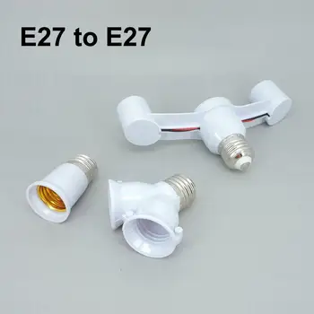 AC 110v 220v 2 В 1 от E27 до 2 головок E27 с Удлиненным основанием светодиодной лампы, держатель ламп, разветвитель розетки, адаптер для домашней фотостудии b 2