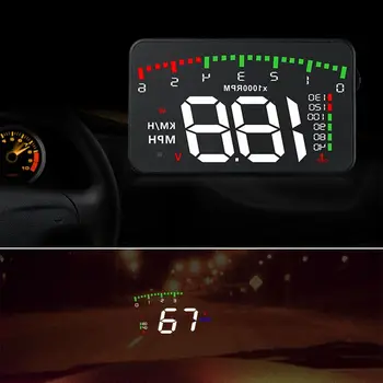 EOBD Автомобильный GPS HUD Универсальный OBD2 Дисплей с крупным шрифтом, отображающий скорость вращения, Сигнализацию напряжения, Цифровой Спидометр, автомобильный Аксессуар 2