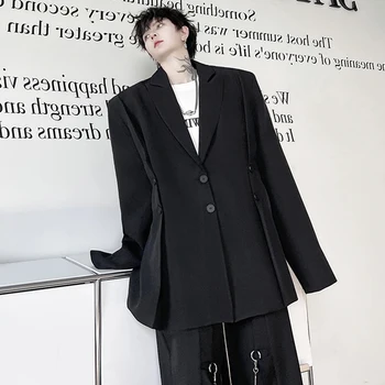 LUZHEN 2024 Весна Новый Модный Элегантный Дизайн Сращивания Повседневный Блейзер Пальто Мужская Мода Корейская Свободная Куртка С Наплечниками 58da94 2