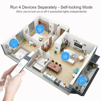 Tuya Smart Switch 4CH Tuya Wifi Switch DIY Таймер AC/DC 7-32 В 4CH RF Smartlife Модуль Домашней Автоматизации для Alexa Google Home 2