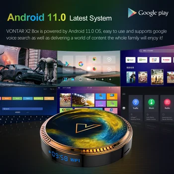 VONTAR X2 Amlogic S905W2 Smart TV Box Android 11 4 ГБ 64 ГБ Поддержка AV1 Wifi BT Медиаплеер TVBOX 4GB32GB телеприставка 2GB16GB 2