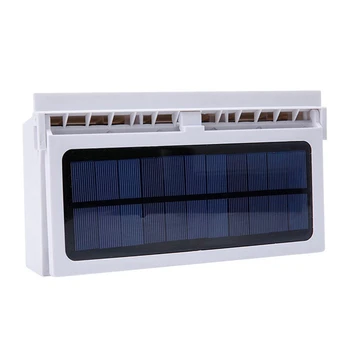 Автомобильный солнечный вытяжной вентилятор с двойной зарядкой, USB / солнечная вытяжка, IP67, Водонепроницаемый вентилятор на солнечной батарее, охлаждающий вентилятор, белый 2