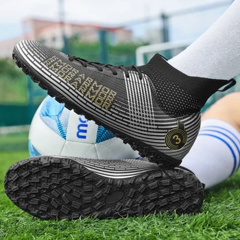 Качественная уличная футбольная обувь Оптом, футбольные бутсы, противоскользящие Футбольные тренировочные кроссовки для футзала, Унисекс Futebol Chuteira De Campo 2