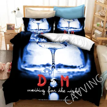 Комплект постельного белья Depeche-Mode с 3D Принтом, Пододеяльники и наволочки, Стеганое одеяло (Размеры США / ЕС /AU) H02 2