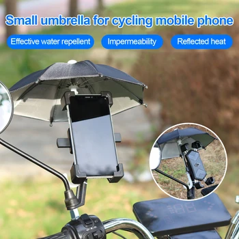 Мини-зонт от солнца для телефона, держатель для телефона, зонтик, Дождевик для телефона, мотоцикла, велосипеда 2