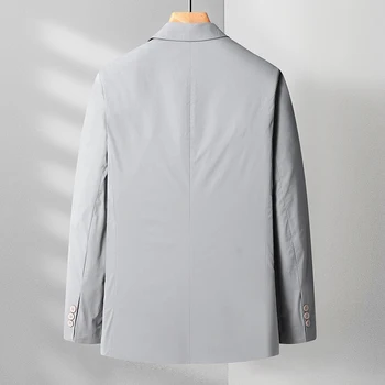 Мужской блейзер высшего качества Slim Fit, новый Весенний Модный Корейский однобортный повседневный Классический пиджак, брендовые Мужские парадные пальто 2