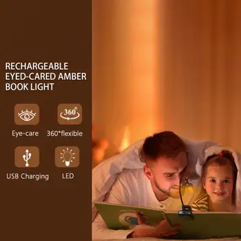 Перезаряжаемый книжный светильник с клипсой, 11 светодиодных ламп для чтения у кровати с регулируемой яркостью, легкая портативная ночная лампа для чтения 2