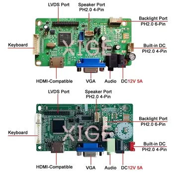 Плата драйвера контроллера с ЖК-матрицей Подходит для M195FGE-L20 M195FGE-L23 с 19,5-дюймовым экраном, VGA, HDMI-Совместимый Динамик 1600 * 900, Комплект LVDS 30-Контактный 2