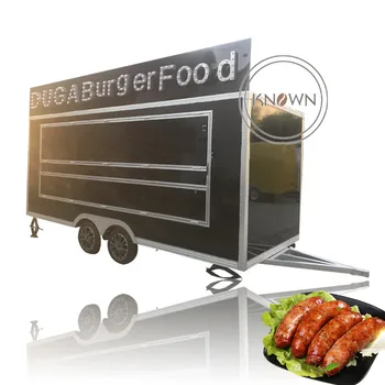 Продается OEM Концессия Уличный Бургер Тележка быстрого питания Блинчики Хот Дог Кофе Трейлер для еды Полностью Оборудованная Тележка для еды 2
