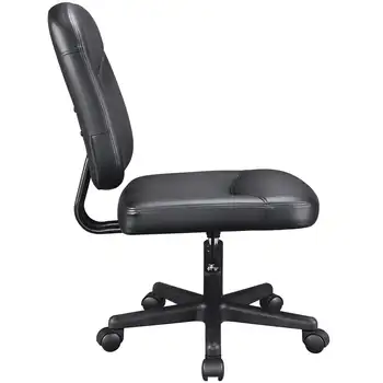 Рабочее кресло Easyfashion с регулируемой высотой и поворотным механизмом черного цвета 2