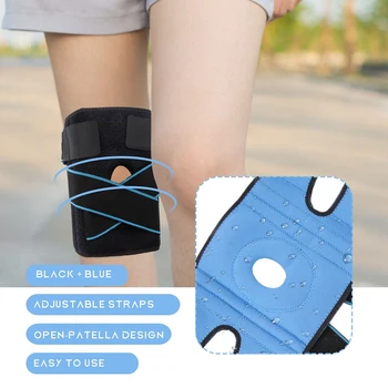 Регулируемый наколенник для поддержки колена С боковыми стабилизаторами и гелевыми накладками на коленную чашечку для облегчения боли в колене, восстановления после травм. 2