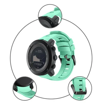 Силиконовый ремешок для часов Suunto Ambit3 с Вертикальным ремешком-браслетом Замена браслета для ремешков Suunto Traverse Alpha/Spartan Watches 2