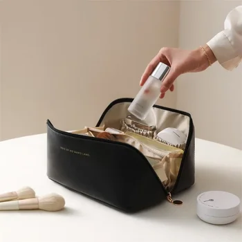 Сумка-органайзер из искусственной кожи, косметичка интернет-знаменитостей, многослойная сумка для туалетных принадлежностей, дорожная портативная сумка для хранения 2